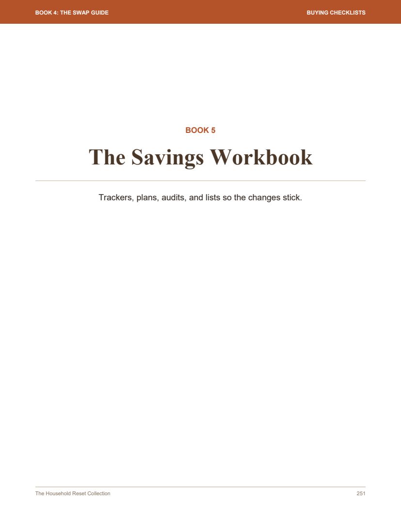 The savings workbook